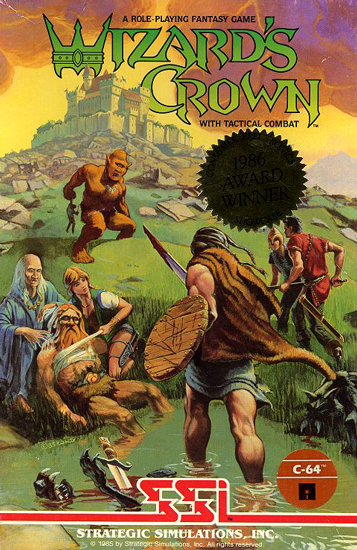 Wizards Crown box art for Commodore 64